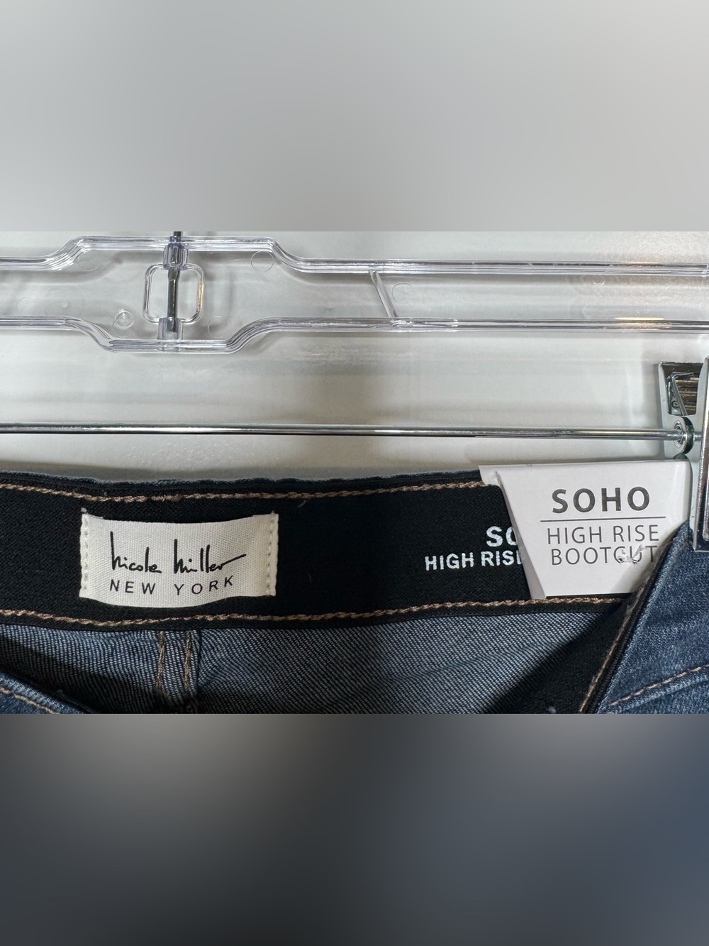 Nicole miller New York Soho Mid Rise Flare Jeans comfort waist bootcut 8 stretch - Picture 4 of 6